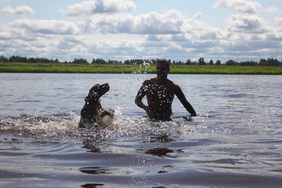 4Pfoten-Urlaub mit Hund ins Wasser