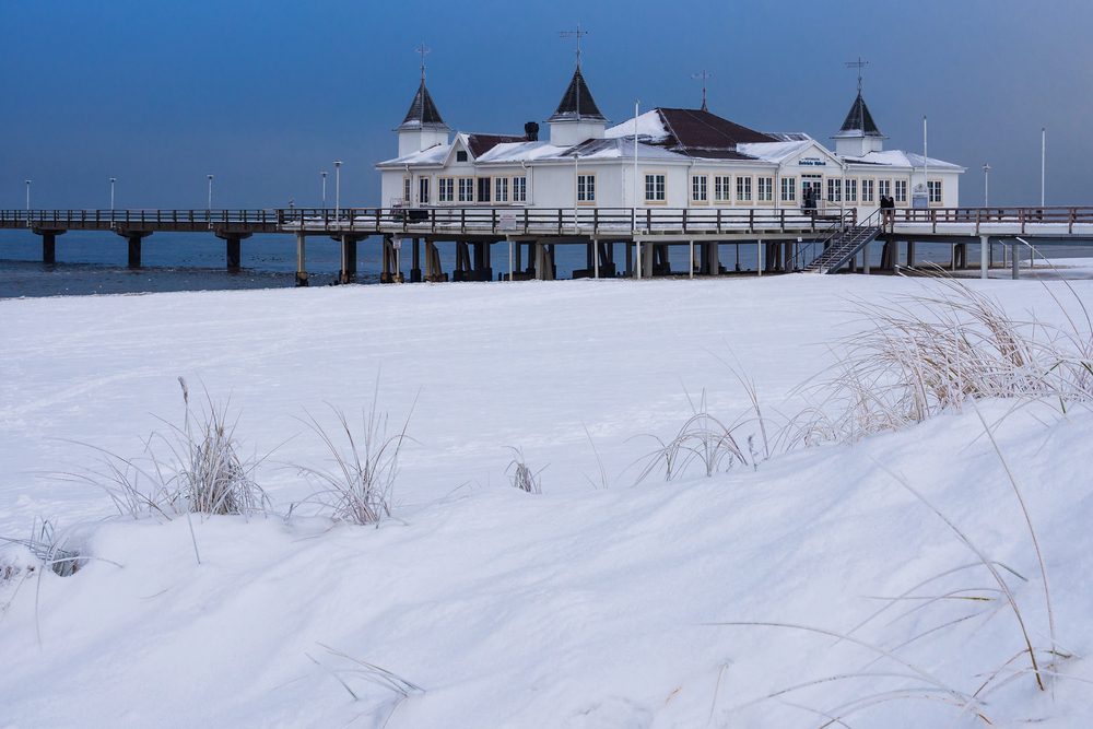 4Pfoten-Urlaub Schnee auf Usedom