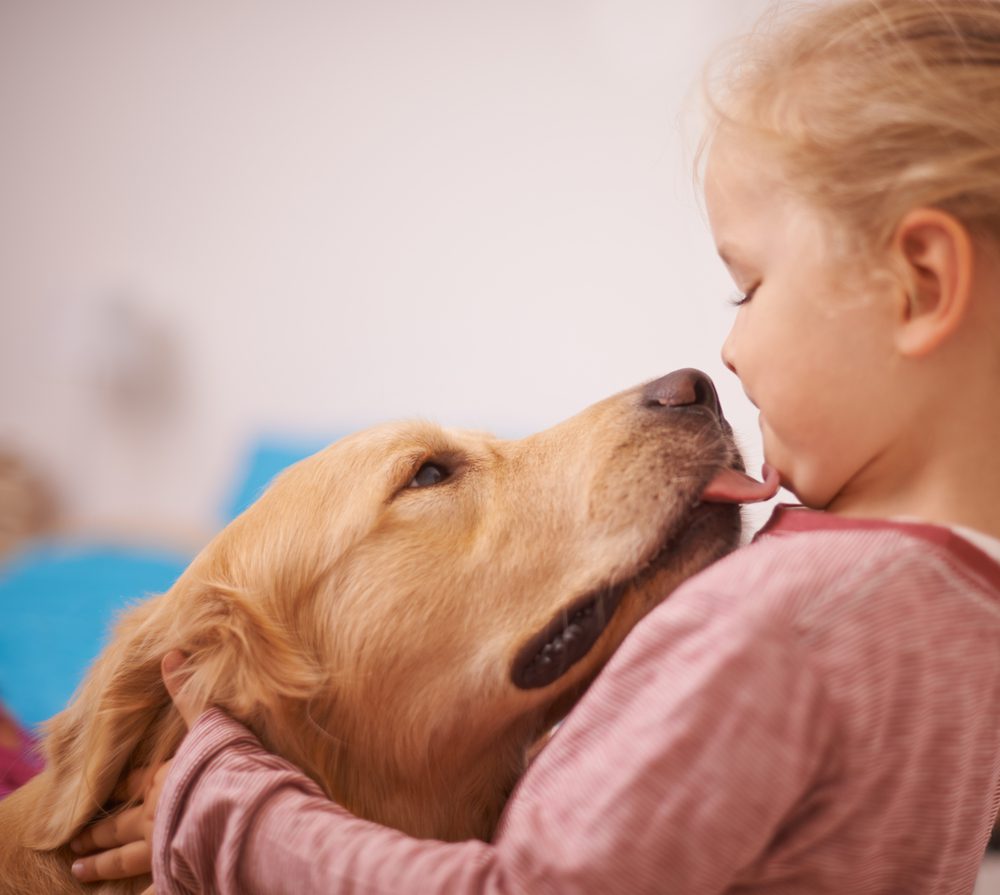 4Pfoten-Urlaub enge Verbindung zwischen  Hund und Kind