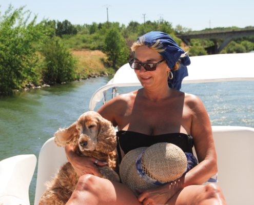 4Pfoten-Urlaub Hausboot und Hund